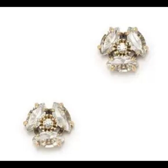 J. Crew Crystal Cluster Earrings - Picture 1 of 4